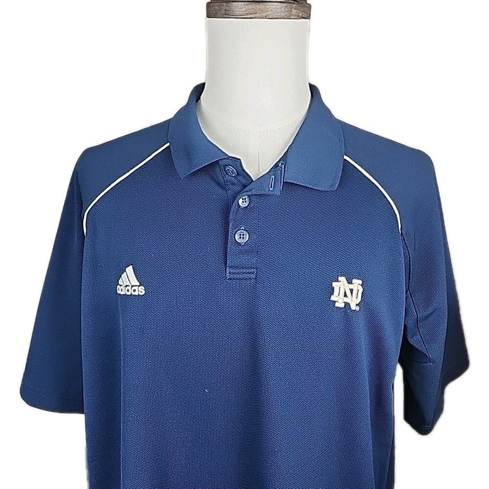Adidas Climalite Notre Dame Fighting Irish Logo Golf Polo Shirt Men's XL